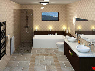Moderne badkamer, 3DDOC 3DDOC Phòng tắm phong cách hiện đại
