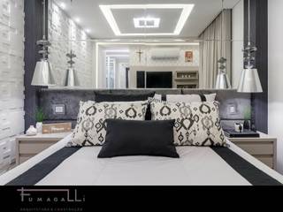 Apartamento Sofisticado , Jacqueline Fumagalli Arquitetura & Design Jacqueline Fumagalli Arquitetura & Design غرفة نوم