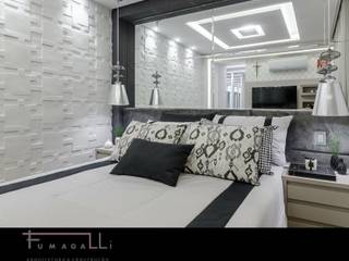 Apartamento Sofisticado , Jacqueline Fumagalli Arquitetura & Design Jacqueline Fumagalli Arquitetura & Design غرفة نوم