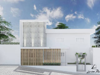 Reforma de fachada - V&T, Larissa Reis Arquitetura Larissa Reis Arquitetura モダンな 家