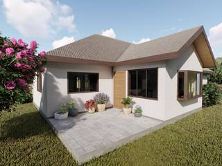 Diseño de vivienda campestre 120 m2, Ekeko Arquitectura Ekeko Arquitectura Single family home Plywood White