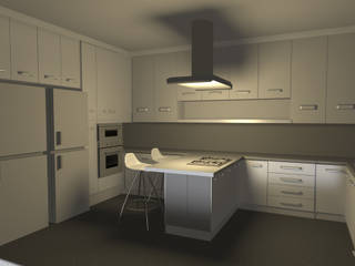 Cocina Moderna - Ilo, Minimalistika.com Minimalistika.com Built-in kitchens Chipboard White
