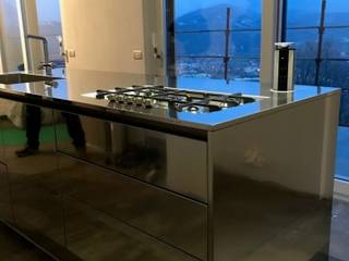 C136 Cucina con isola, SteellArt SteellArt Moderne Küchen Eisen/Stahl