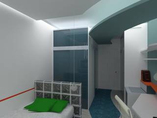 Dormitorio de Andrés, Goch Interior Design Goch Interior Design Modern Bedroom Glass