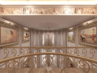 Дизайн лестницы частного дома в классическом стиле, Студия интерьеров «Мария Грин Дизайн» Студия интерьеров «Мария Грин Дизайн» Treppe