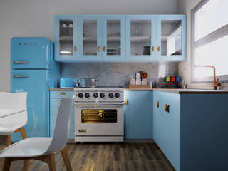 Mid Century Modern Kitchen, Zero Point Visuals Zero Point Visuals Classic style kitchen