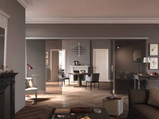 FERREROLEGNO PORTE, Bluemotion srl Bluemotion srl Ruang keluarga: Ide desain interior, inspirasi & gambar