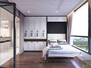 Thiết kế căn hộ Landmark 2 Vinhomes Central Park - Phong cách Tân Cổ Điển, ICON INTERIOR ICON INTERIOR Living room