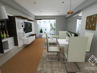 Home Staging - Departamento , Mauriola Arquitectos Mauriola Arquitectos Modern dining room Silver/Gold