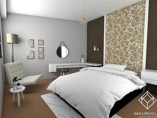 Home Staging - Departamento , Mauriola Arquitectos Mauriola Arquitectos Modern style bedroom Silver/Gold
