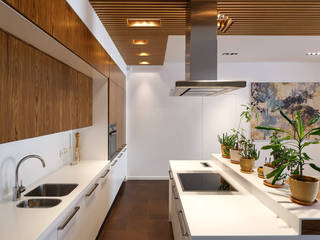 Экоквартира на Морском проспекте, FISHEYE Architecture & Design FISHEYE Architecture & Design Moderne keukens