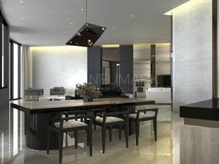 Porsche Tower Apartment. Апартаменты в Porsche Design Tower., NEUMARK NEUMARK Modern Dining Room