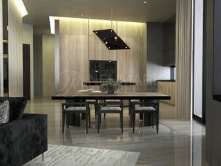 Porsche Tower Apartment. Апартаменты в Porsche Design Tower., Anton Neumark Anton Neumark Dining room