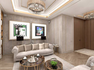 LIKE CHALK AND CHEESE | Wnętrza apartamentu, ARTDESIGN architektura wnętrz ARTDESIGN architektura wnętrz Modern living room