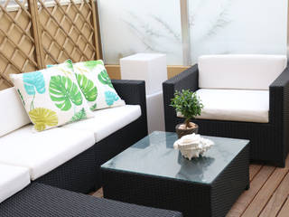 Palm trees backyard, Perfect Home Interiors Perfect Home Interiors Hiên, sân thượng phong cách Địa Trung Hải