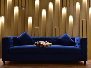 Interior Design Experience Center Bangalore, Nandita Manwani Nandita Manwani Salas de estilo clásico Corcho Azul