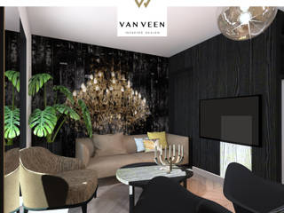 SMALL SPACES, VAN VEEN INTERIOR DESIGN VAN VEEN INTERIOR DESIGN Living room لکڑی Wood effect