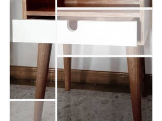 Nochero Vero, Like Design Like Design Camera da letto in stile scandinavo Legno Effetto legno