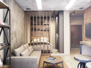 Квартира-студия в стиле лофт, L.DesignStudio L.DesignStudio Industriale Wohnzimmer