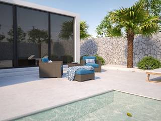 Zona esterna villetta ad Enna, Santoro Design Render Santoro Design Render Garden Pool