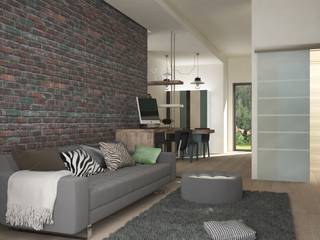 Casa di Antonio, Nocera Kathia rendering progettazione e design Nocera Kathia rendering progettazione e design Modern living room