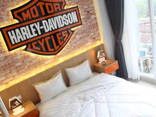 Dago Suite - Harley Davidson, POWL Studio POWL Studio Industrial style bedroom