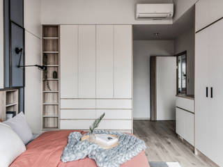竹北/中古翻新生活宅, 達譽設計 達譽設計 Scandinavian style bedroom