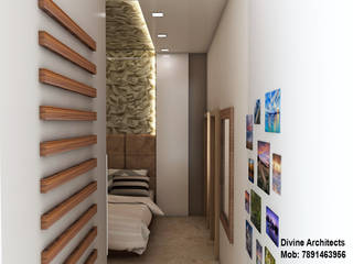 Bedroom interior design for mr. Shyam Gupta Bikaner Rajasthan, divine architects divine architects Moderne slaapkamers