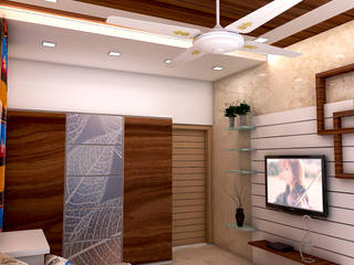 Bed room interior design for mr. Shyam Gupta ,pawanpuri , Bikaner Rajasthan, divine architects divine architects غرفة نوم