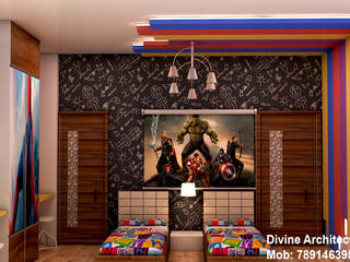 Kids room interior design for mr. Ramavtar Khunteta jalmahal site joraver Singh gate govind nagar east Jaipur, divine architects divine architects Modern nursery/kids room