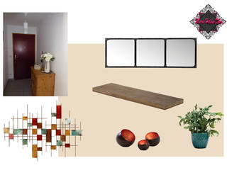 agencement et décoration d'une pièce à vivre, MarieHeleneD&Co MarieHeleneD&Co Colonial style corridor, hallway& stairs