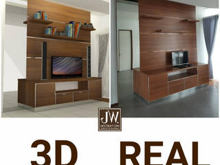 Ibu Komang, Cluster Oriana - Bintaro SEK.9, JW Decoration JW Decoration Modern living room Plywood Wood effect