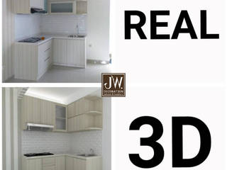 Ibu Errin, Residence One BSD, JW Decoration JW Decoration Built-in kitchens Plywood Wood effect