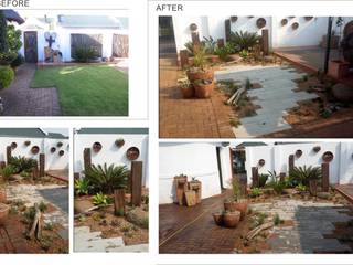 Low maintenance, succulent, townhouse garden, Young Landscape Design Studio Young Landscape Design Studio