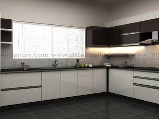 'L' shape kitchen, DLIFE Home Interiors DLIFE Home Interiors