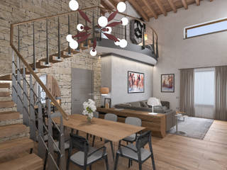 Progetto villa smart, studiosagitair studiosagitair Modern dining room