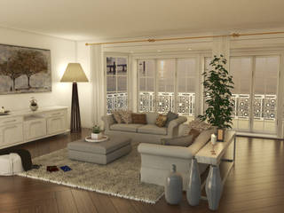 living al mare, Lambda Design Lambda Design Colonial style living room Wood Wood effect