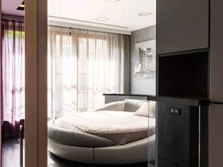 Die Länge, Хандсвел Хандсвел Minimalistische Schlafzimmer Stahlbeton Grau