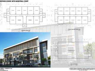 School building, E.V.Casbadillo Arquitectura E.V.Casbadillo Arquitectura Floors Reinforced concrete