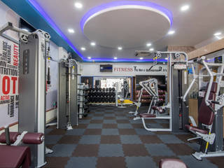 Offbeat gym at kandivali, Mumbai, A Design Studio A Design Studio Modern Gym