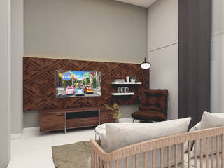 SCANDINAVIAN MOOD DESIGN, CASA.ID ARCHITECTS CASA.ID ARCHITECTS Scandinavian style living room Plywood Brown
