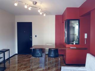 Apartamento rojo... en el once, Marcelo Manzán Arquitecto Marcelo Manzán Arquitecto บ้านเดี่ยว