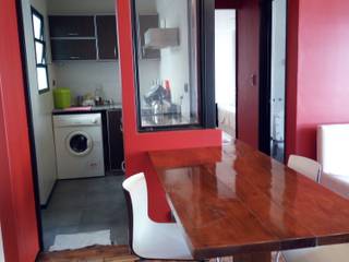 Apartamento rojo... en el once, Marcelo Manzán Arquitecto Marcelo Manzán Arquitecto ห้องครัว