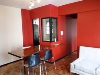 Apartamento rojo... en el once, Marcelo Manzán Arquitecto Marcelo Manzán Arquitecto Casas unifamilares