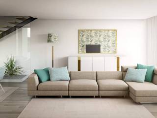 A primeira casa da S&N, Alma Braguesa Furniture Alma Braguesa Furniture Modern living room Metal