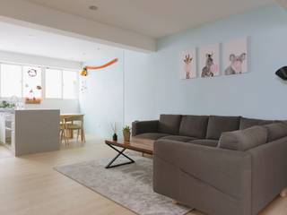 清新溫暖的家, 大觀創境空間設計事務所 大觀創境空間設計事務所 Scandinavian style living room