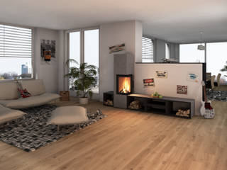 monolith rock_addLine, CB-tec GmbH CB-tec GmbH Living roomFireplaces & accessories