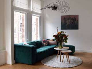 Dubbele bovenwoning Amsterdam, Atelier09 Atelier09 Scandinavian style living room