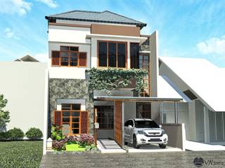 Proposal Rumah Tropis Moderen . GDC – Depok . Jawa Barat, Vaastu Arsitektur Studio Vaastu Arsitektur Studio Single family home Multicolored