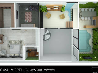 REMODELACION DE RESIDENCIA , GLIPHO arquitectura GLIPHO arquitectura Modern style bedroom Stone